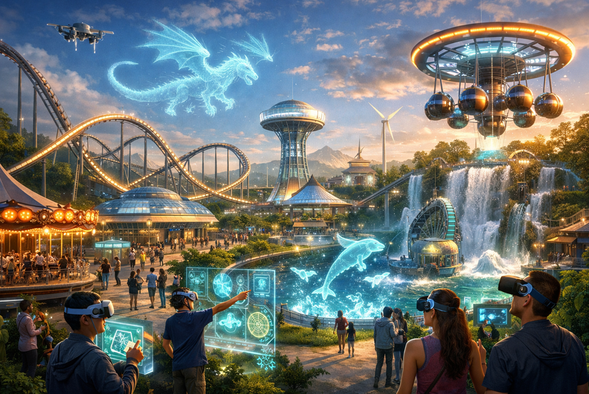 The Future of Amusement Parks: How AI,  AR, and Sustainable Rides Are Shaping  Next-Gen Entertainment